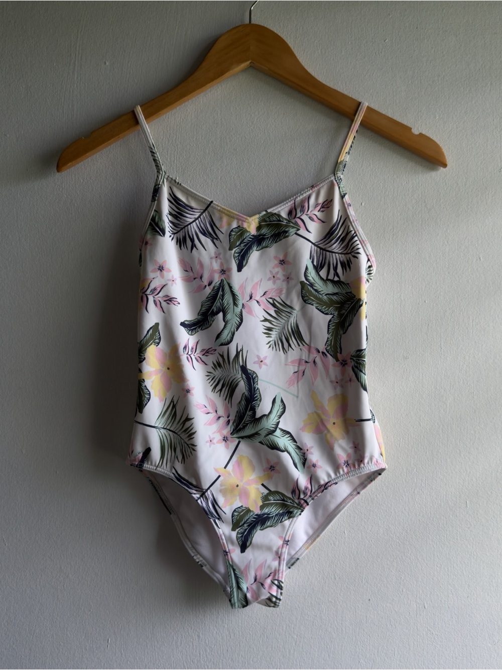 Roxy Tropical Floral One Piece Swimsuit Girls Size 12/L